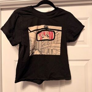 Vibe Black Tee with Pink Graphic Size Juniors S